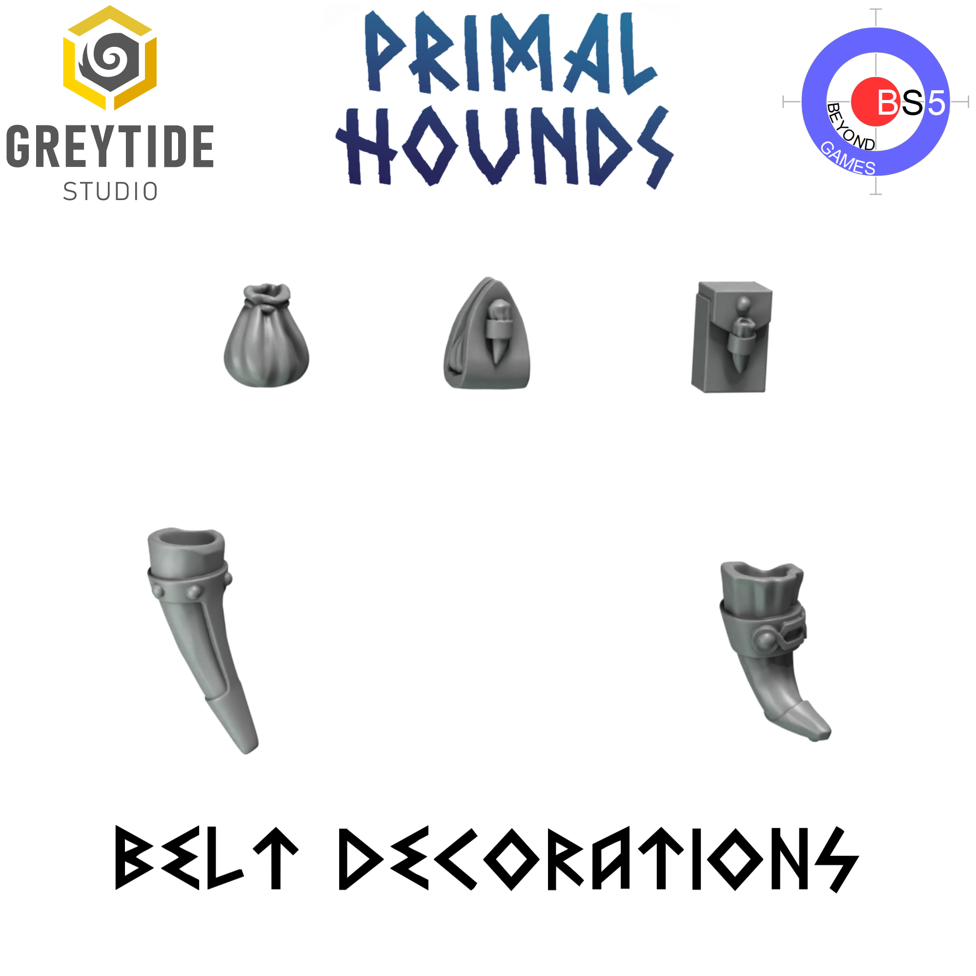Belt Decorations - Primal Hounds - Greytide Studio