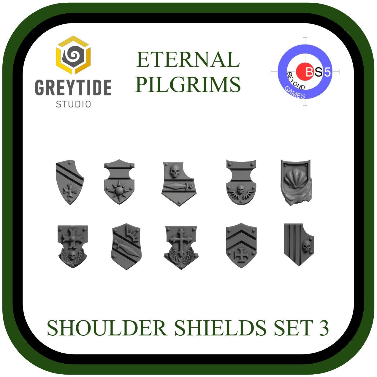 Shoulder Shields Set 3 - Eternal Pilgrims - GreyTide Studio