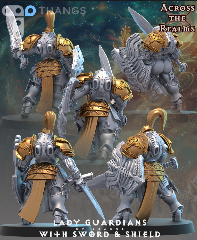 Lady Guardians with Sword & Shield – Golden Ladies of Change - BS5