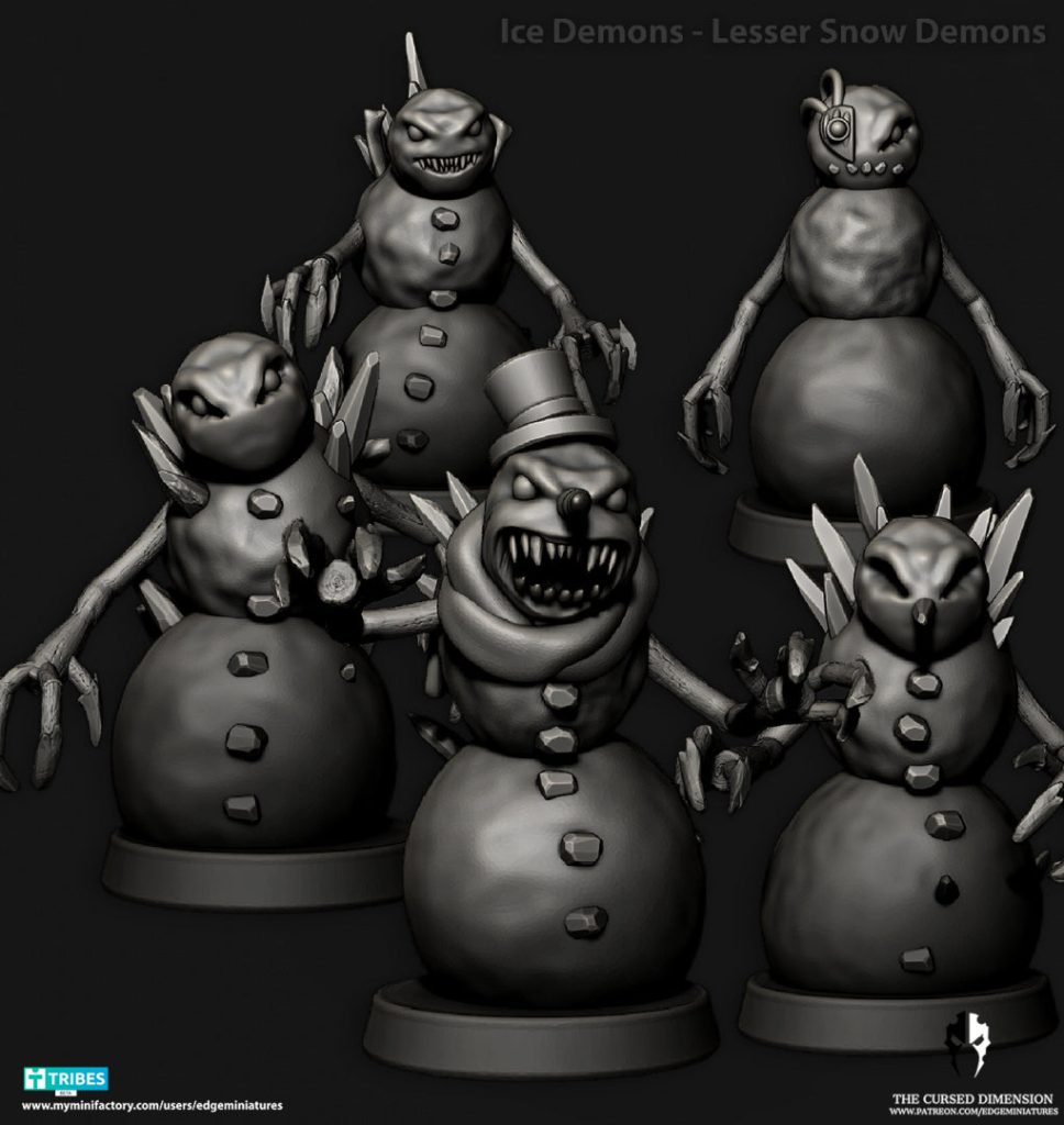Lesser Snow Demons - Ice Demons - Edge Miniatures