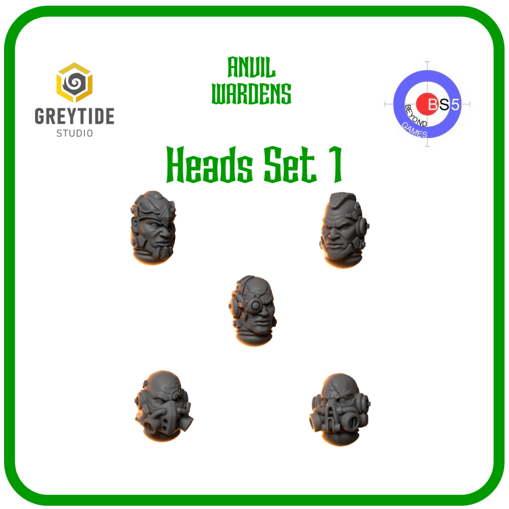 Head Set 1 - Anvil Wardens - Greytide Studio